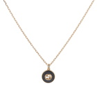 Gucci Women's Interlocking G Diamond & Onyx Necklace in Gold/Black 