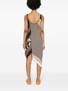 LOEWE PAULA'S IBIZA - Striped Pleated Short Dress
