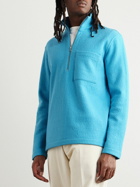 NN07 - Anders 6398 Merino Wool Half-Zip Sweater - Blue