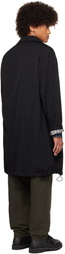 YOHJI YAMAMOTO Black Wool Gabardine N3B Coat