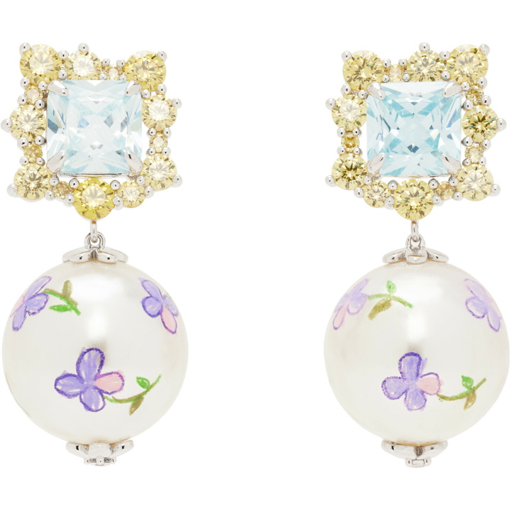 Photo: SHUSHU/TONG Painted Faux-Pearl Gemstone Earrings