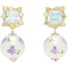 SHUSHU/TONG Painted Faux-Pearl Gemstone Earrings