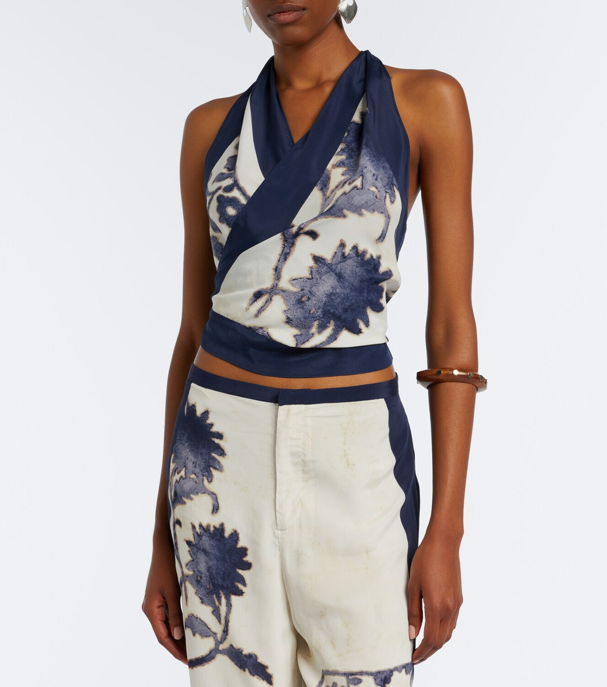 SIR Phillipa floral halterneck top
