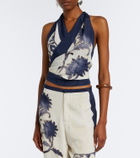 SIR Phillipa floral halterneck top