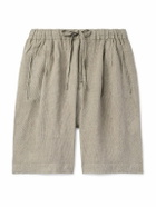 Massimo Alba - Kevin Straight-Leg Pleated Linen Drawstring Shorts - Neutrals