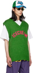 ICECREAM Green V-Neck Vest