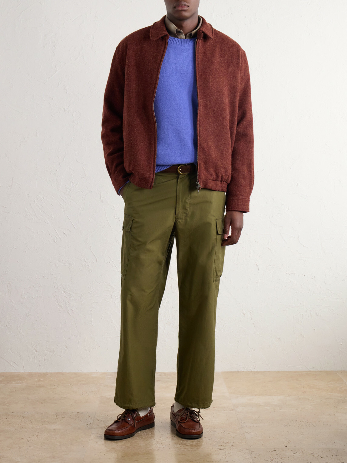 Portuguese Flannel - Aurelia Wool-Tweed Blouson Jacket - Red