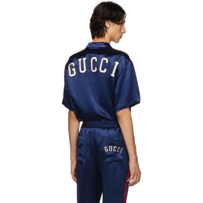 Gucci Blue NY Yankees Edition Patch Shirt Gucci