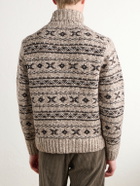 RRL - Fair Isle Wool-Blend Jacquard Rollneck Sweater - Brown