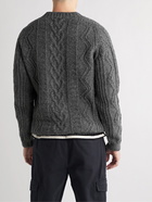 Howlin' - Super Cult Slim-Fit Cable-Knit Virgin Wool Sweater - Gray