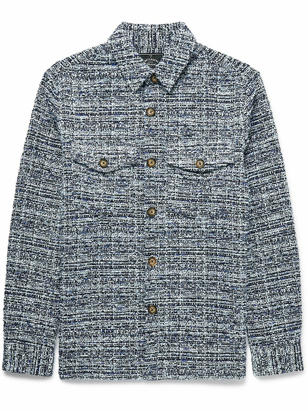 Photo: Portuguese Flannel - Moscatel Cotton-Blend Bouclé Shirt Jacket - Blue