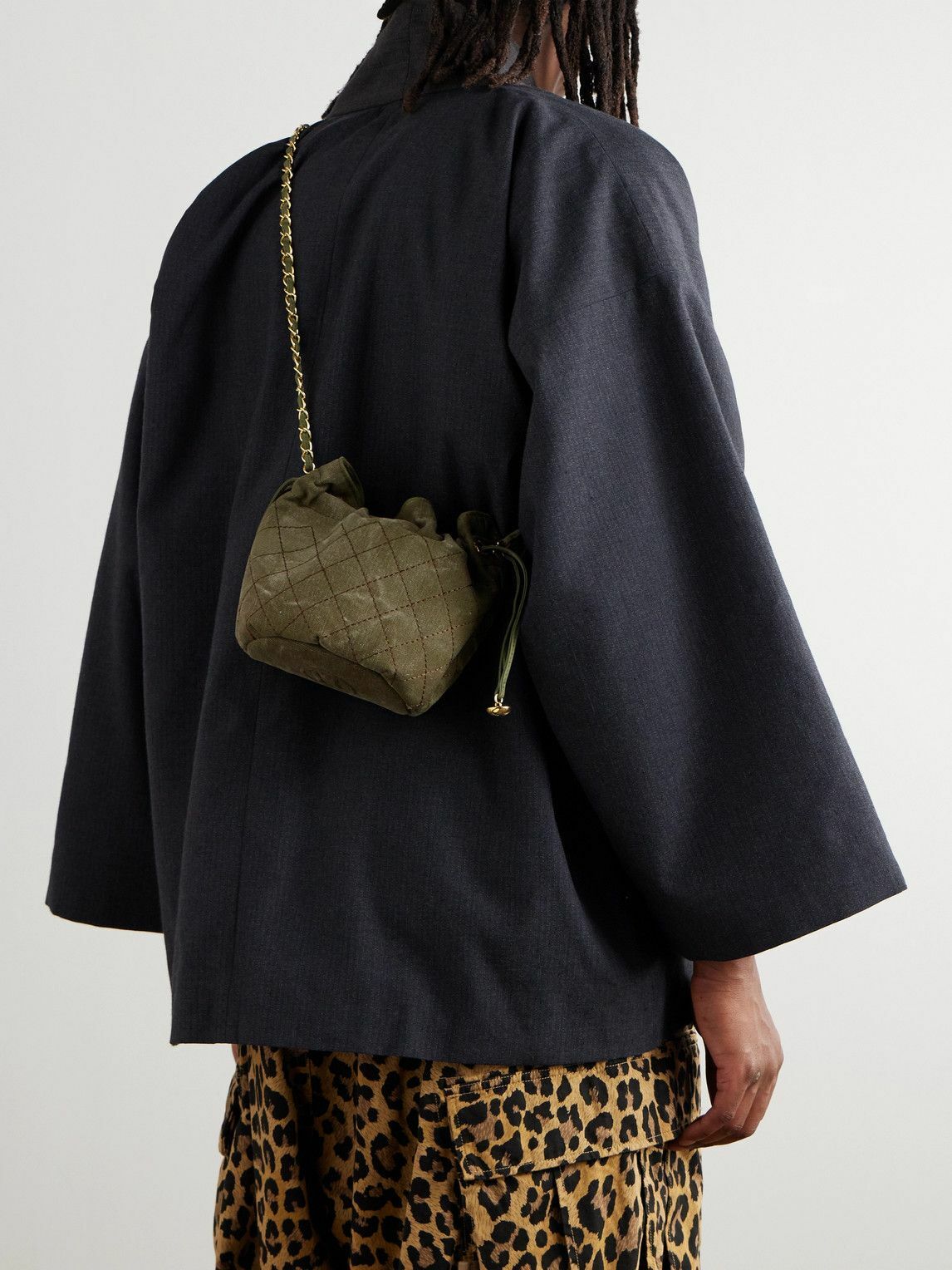 READYMADE - Embroidered Embellished Cotton-Canvas Messenger Bag