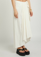 Delos Ayla Wrap Woven Skirt White