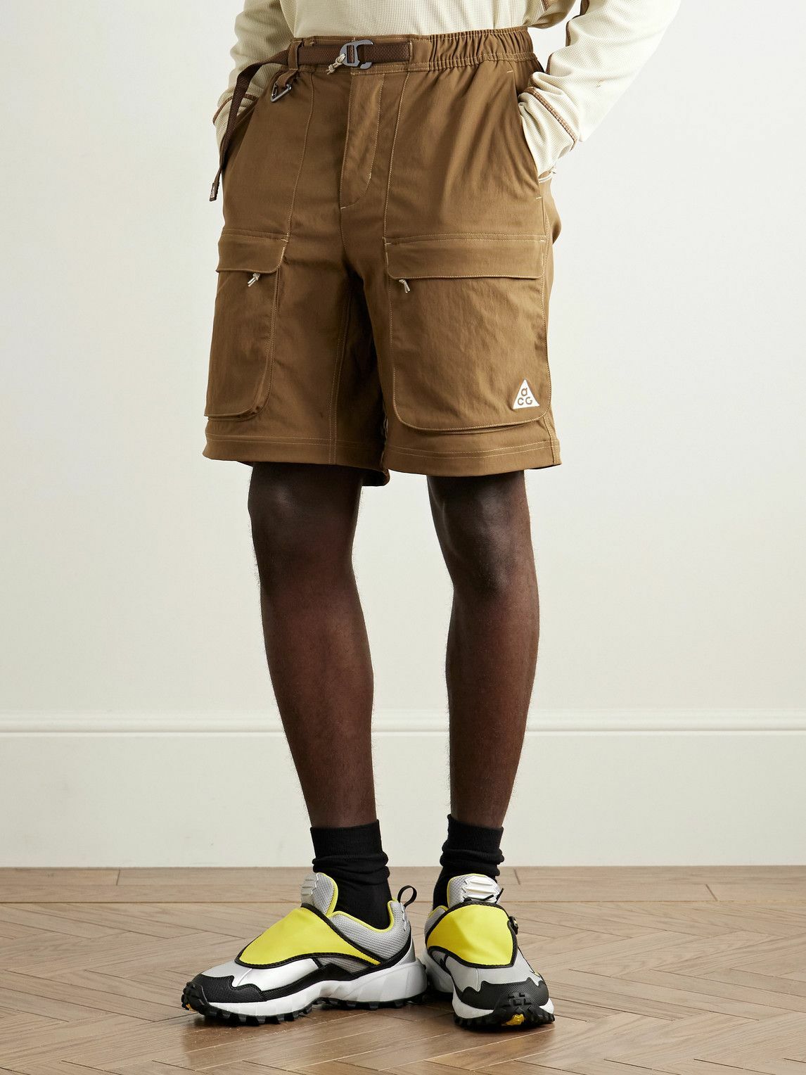 Nike - ACG Smith Summit Straight-Leg Convertible Shell Cargo Trousers - Brown
