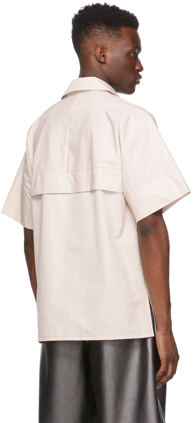 OVERCOAT Beige Cape Shoulder Short Sleeve Jacket OVERCOAT