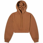 WARDROBE.NYC Women's Oversize Hooded Top in Brown