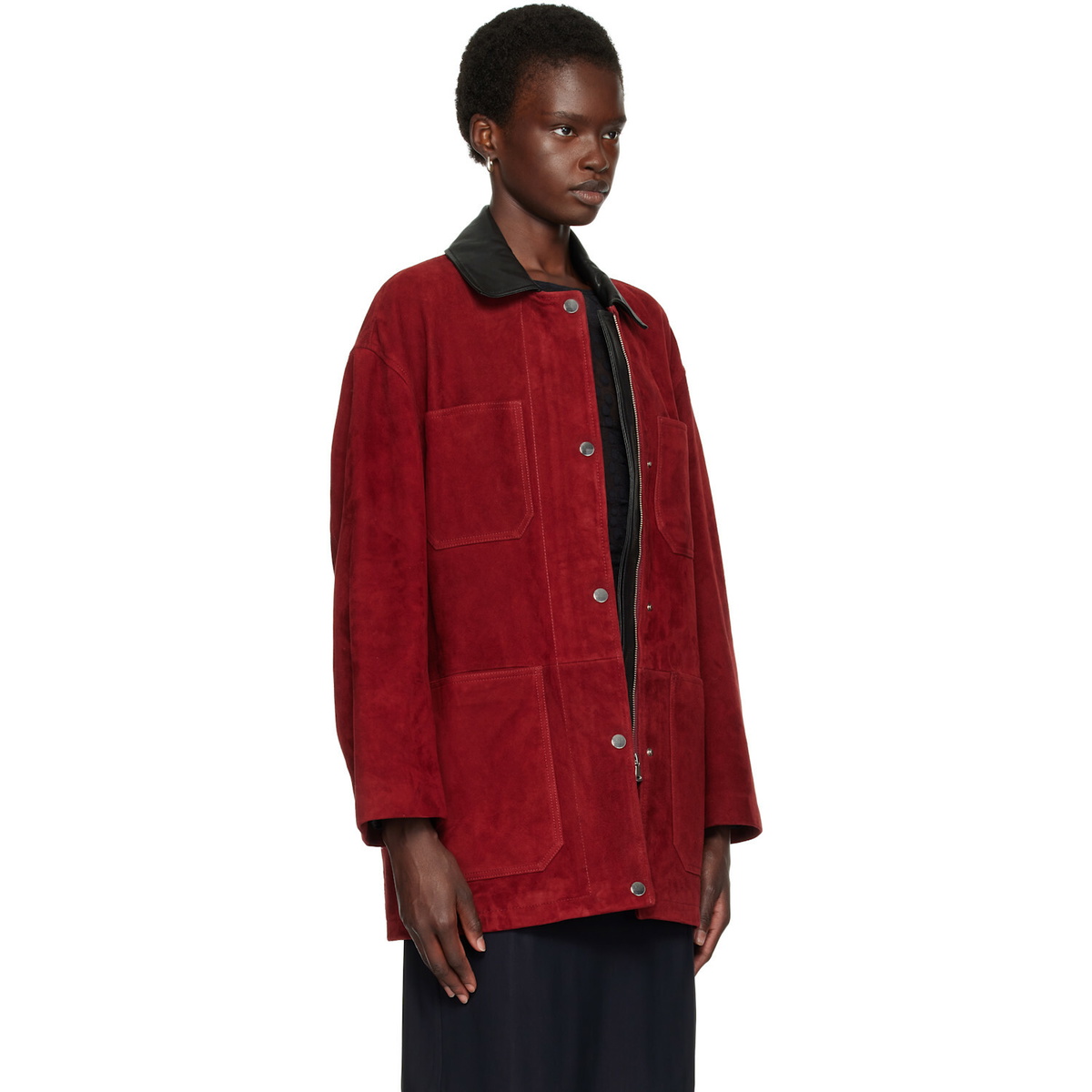 Nour Hammour Red Barn Suede Jacket