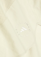 Adidas X Stella Mccartney Logo Shell Running Shorts Beige