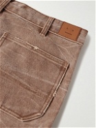 Acne Studios - Palma Straight-Leg Pigment-Dyed Cotton-Canvas Trousers - Brown