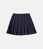 Tory Burch Embroidered pleated tennis skirt
