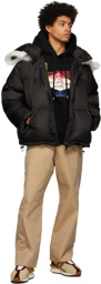 Lanvin Black Down Rolled Hood Puffer Jacket