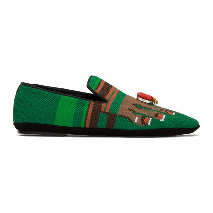 Photo: Loewe Green Embroidered Toes Slippers