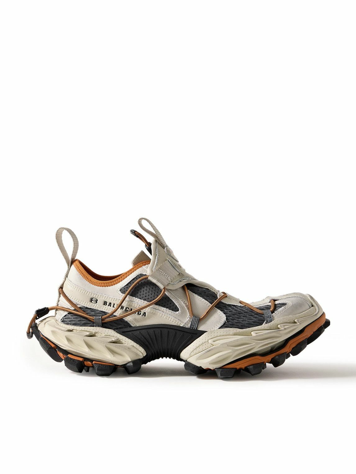 Balenciaga - Soccer Logo-Print Faux Leather Sneakers - Black Balenciaga - Soccer Logo-Print Faux Leather Sneakers - Black
