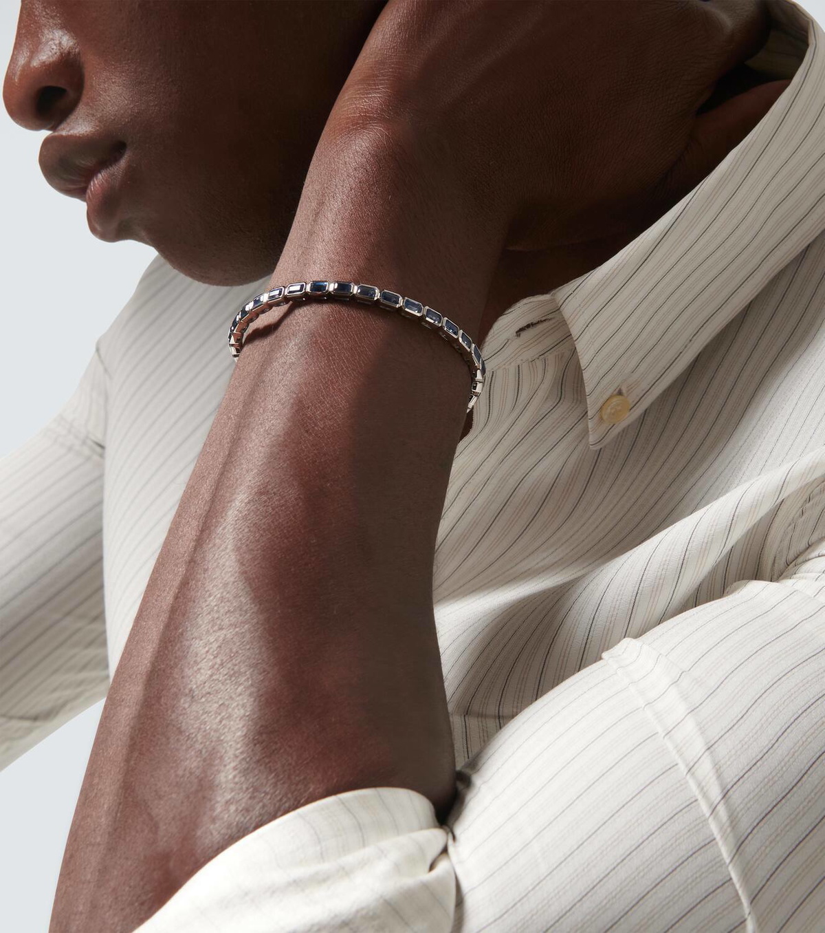 Shay Jewelry 18kt white gold bracelet with sapphires and diamonds