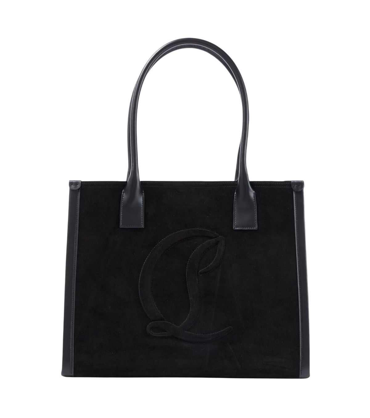 Christian Louboutin - City Spiked Full-Grain Leather Pouch