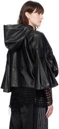 Junya Watanabe Black Paneled Faux-Leather Jacket