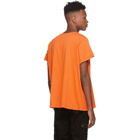 Greg Lauren Orange Logo Deconstructed T-Shirt
