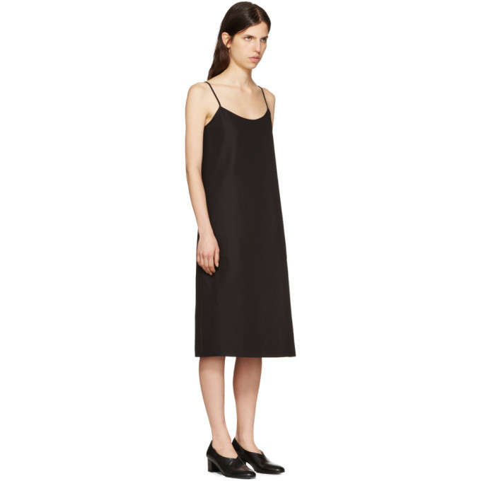 Moderne Black Portrait Slip Dress
