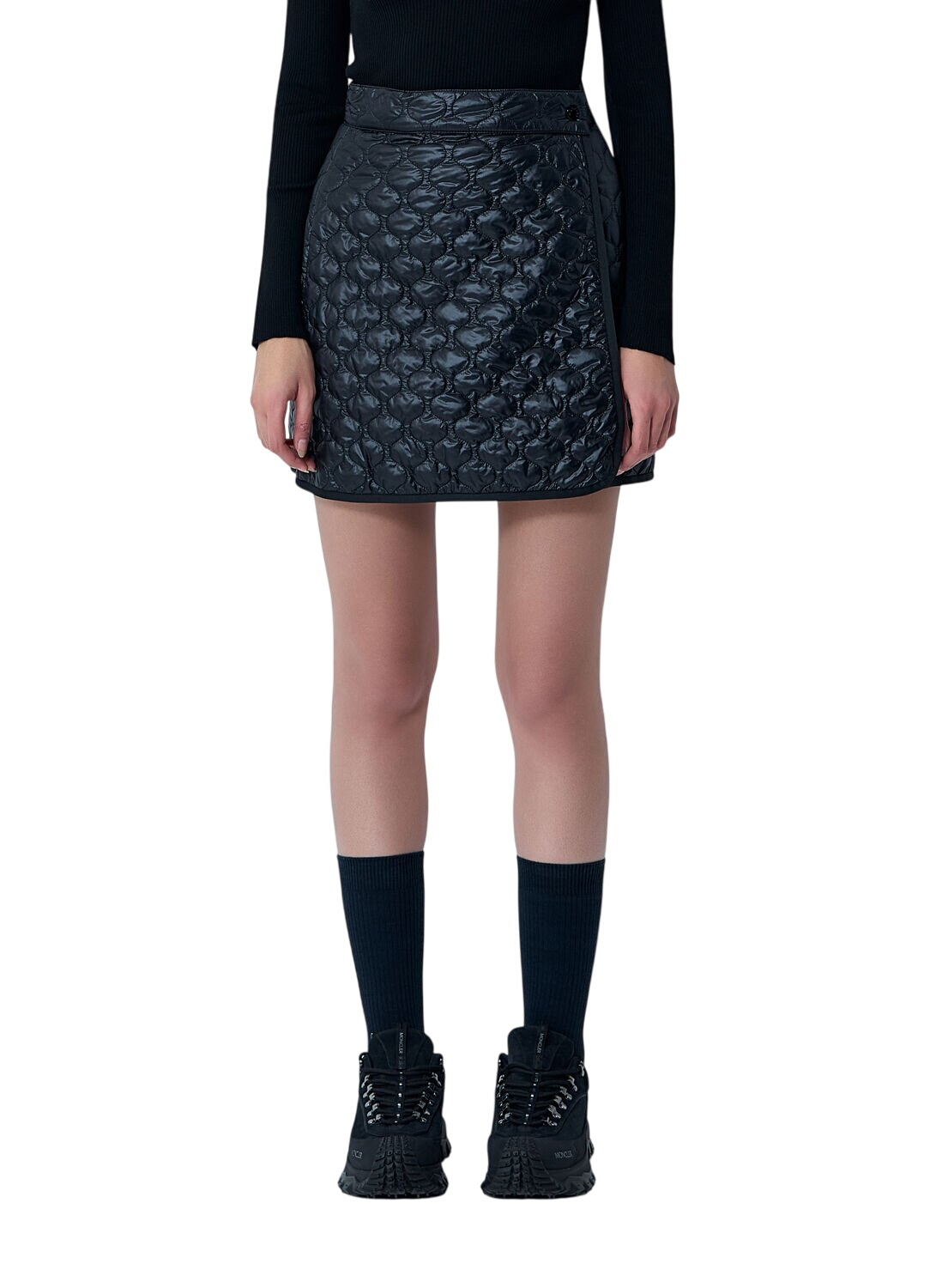 MONCLER - Quilted Nylon Down Mini Skirt Moncler