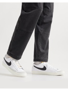 Nike - Blazer Low '77 Suede-Trimmed Leather Sneakers - White