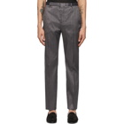 Saint Laurent Grey Flamme Shantung Trousers