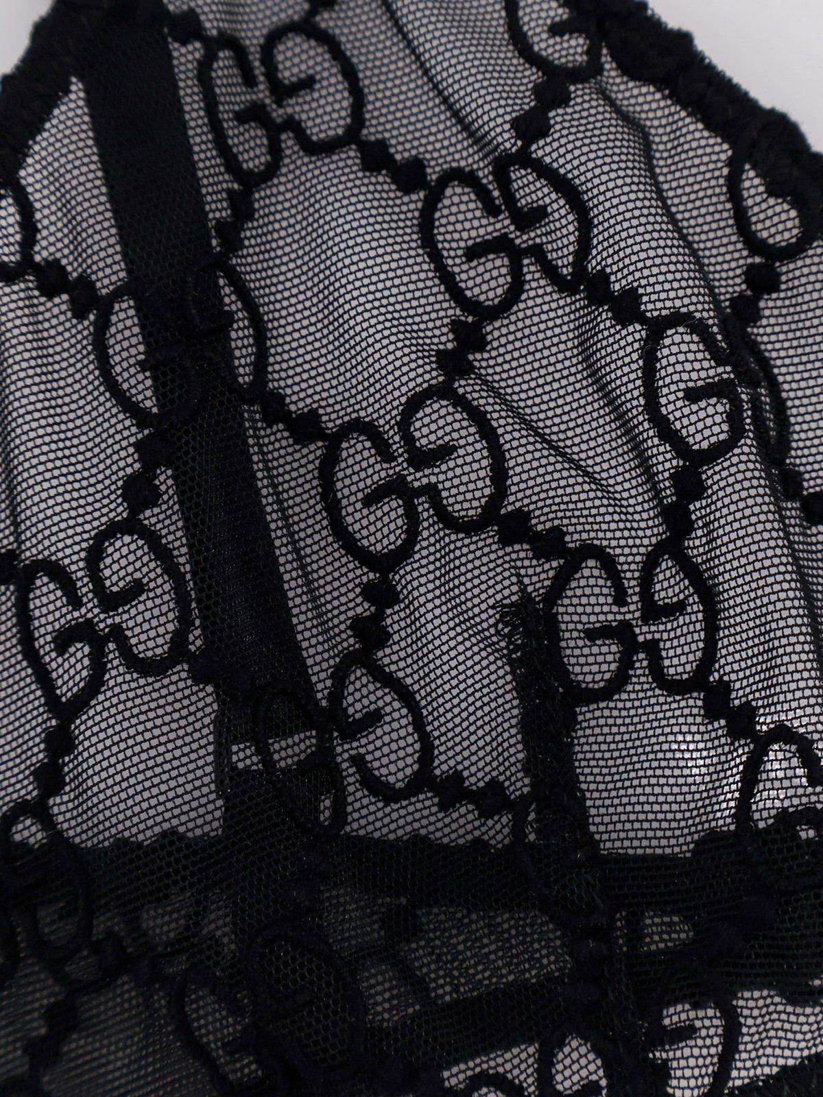 Gucci Gg Motif Lace Bra Gucci