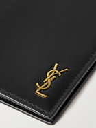 SAINT LAURENT - Logo-Appliquéd Leather Billfold Wallet