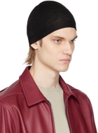 Rick Owens Black Rib Beanie