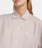 The Row Valene striped silk shirt