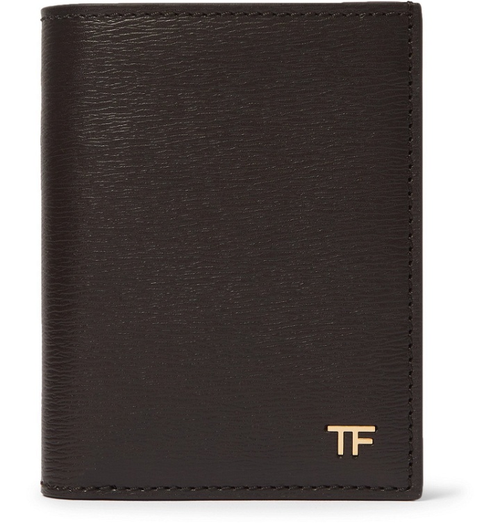 Photo: TOM FORD - Textured-Leather Bifold Cardholder - Brown