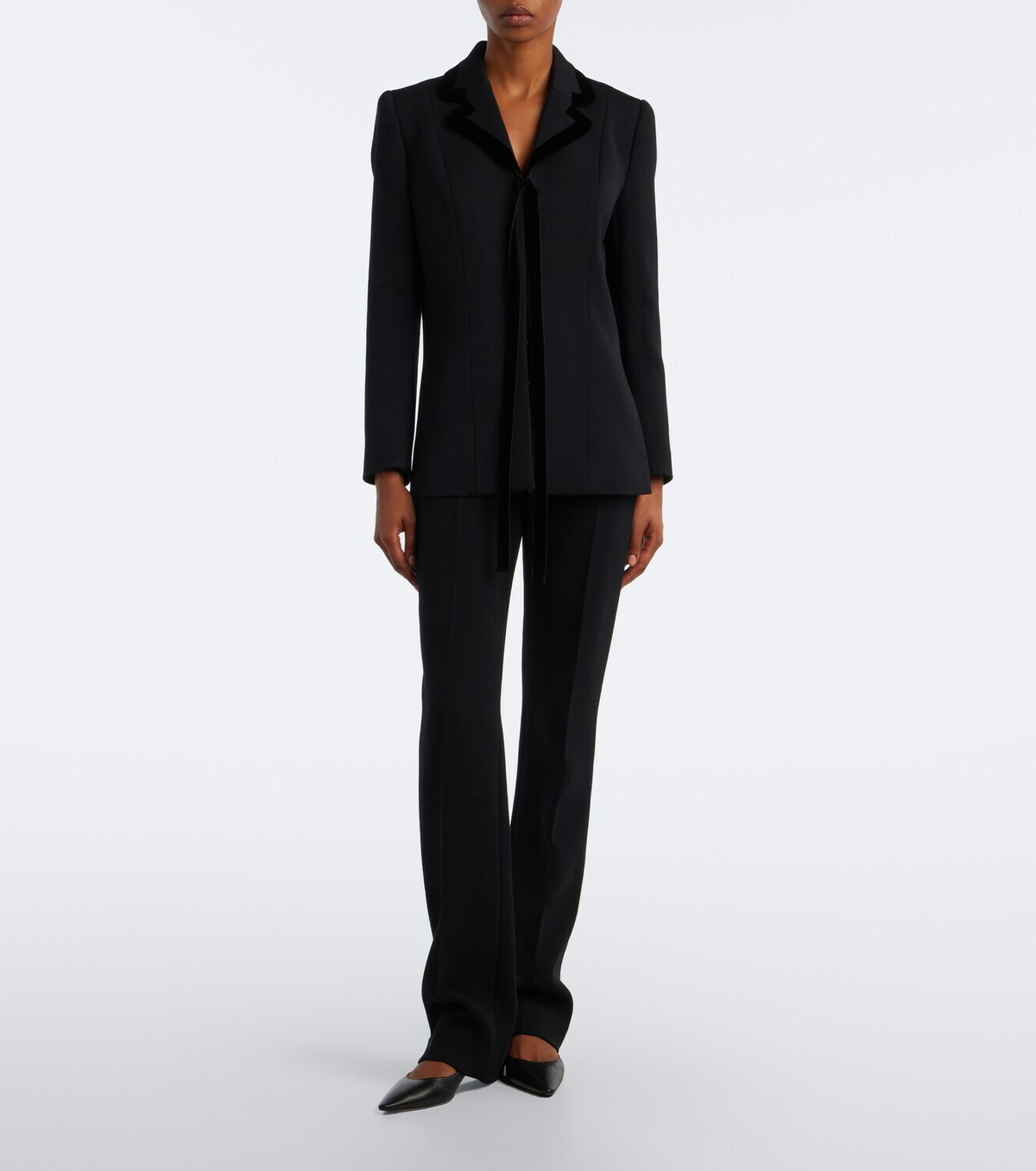 The Row Emin wool-blend straight pants