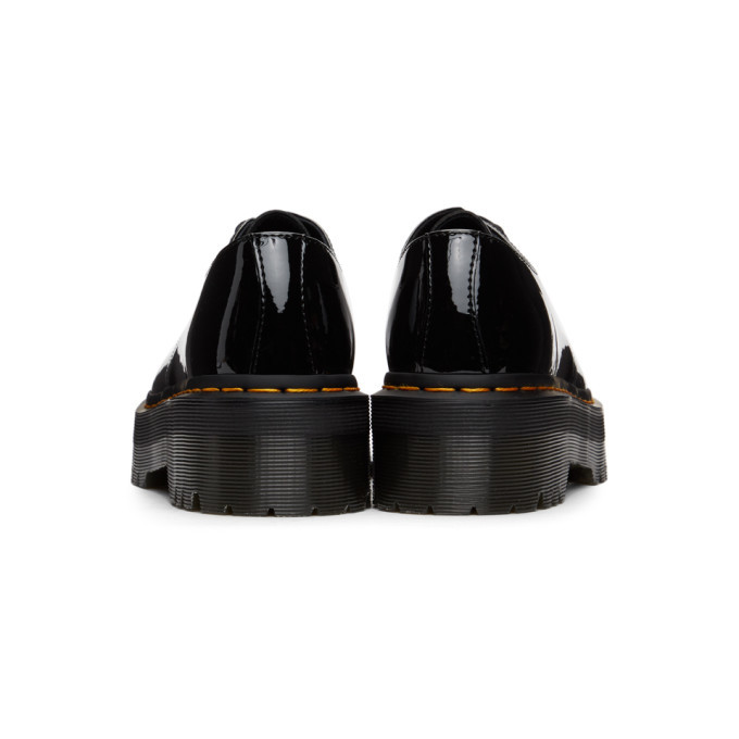 Dr. Martens Black Patent Lamper 1461 Quad Platform Derbys Dr. Martens