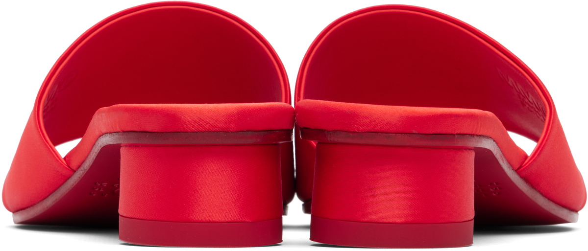 MM6 Maison Margiela Red Anatomic Numeric Heeled Sandals
