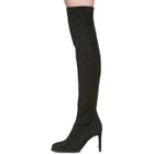 Giuseppe Zanotti Black Stretch Lurex Over-the-Knee Boots