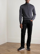 Canali - Slim-Fit Wool Half-Zip Sweater - Gray