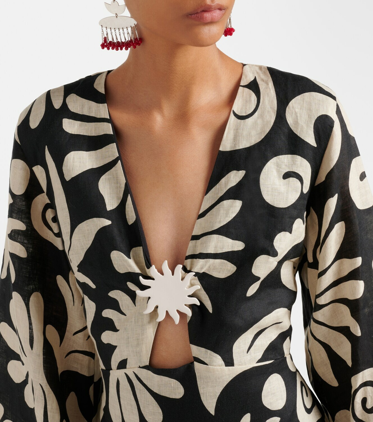 Cala de la Cruz Vera printed linen minidress
