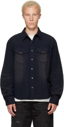 MMIC Navy Ridge Herringbone Shirt