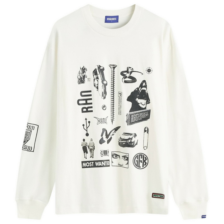 Photo: Deva States Men's Arbitrary Long Sleeve T-Shirt in Off White