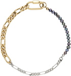 IN GOLD WE TRUST PARIS SSENSE Exclusive Bold & Thin Figaro Chain Necklace