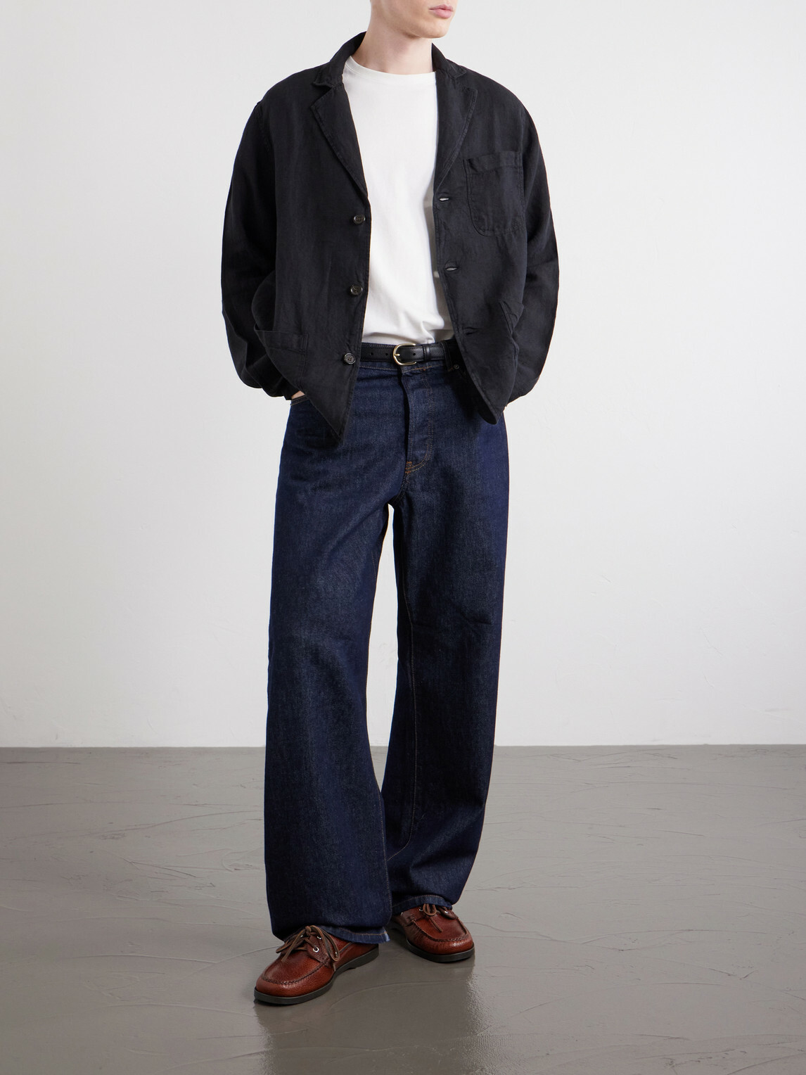 Corridor - Linen Blazer - Black